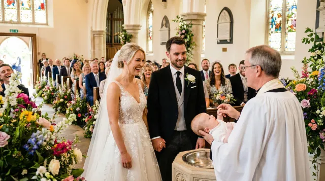 Hochzeit und Taufe gemeinsam feiern – Vorteile & mögliche Nachteile 👰👶⛪