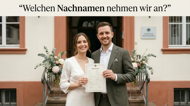 Welchen Nachnamen nehmen wir nach der Hochzeit an? Möglichkeiten in Deutschland 💍✍️