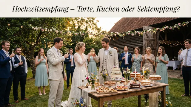 Hochzeitsempfang – Kuchen, Hochzeitstorte oder lieber ganz ohne? 🥂🍰